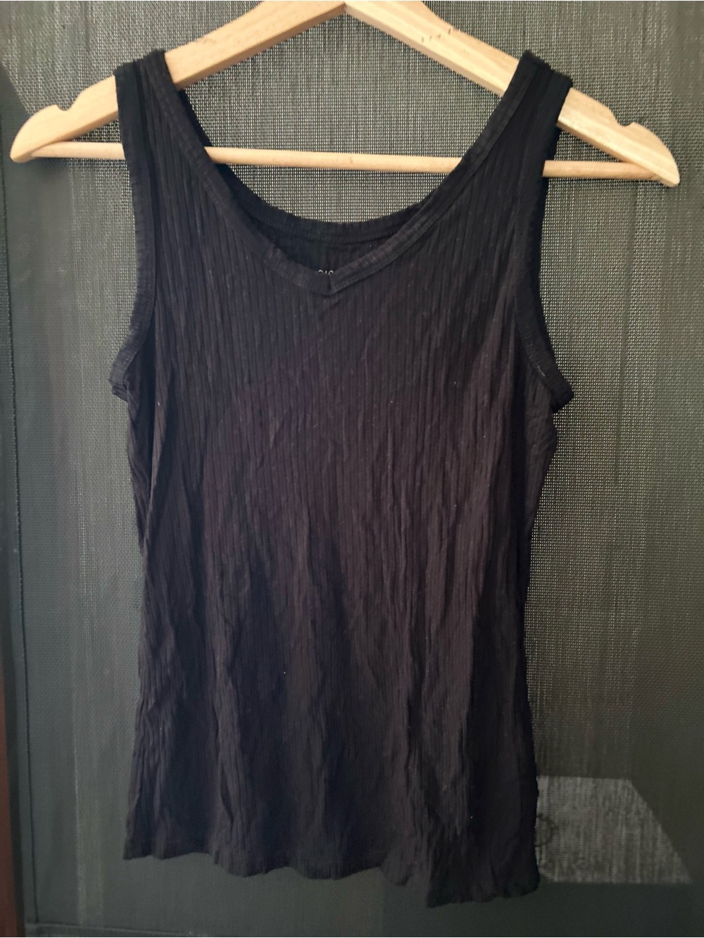 Classic Black Sleeveless V-Neck Women's Tank Top